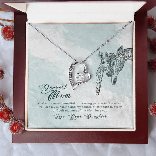 To Mom, With Endless Love – Heart Infinity Necklace