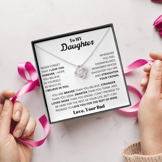 [Almost Sold Out] To My Daughter - Believe In Yourself - Love Knot Necklace