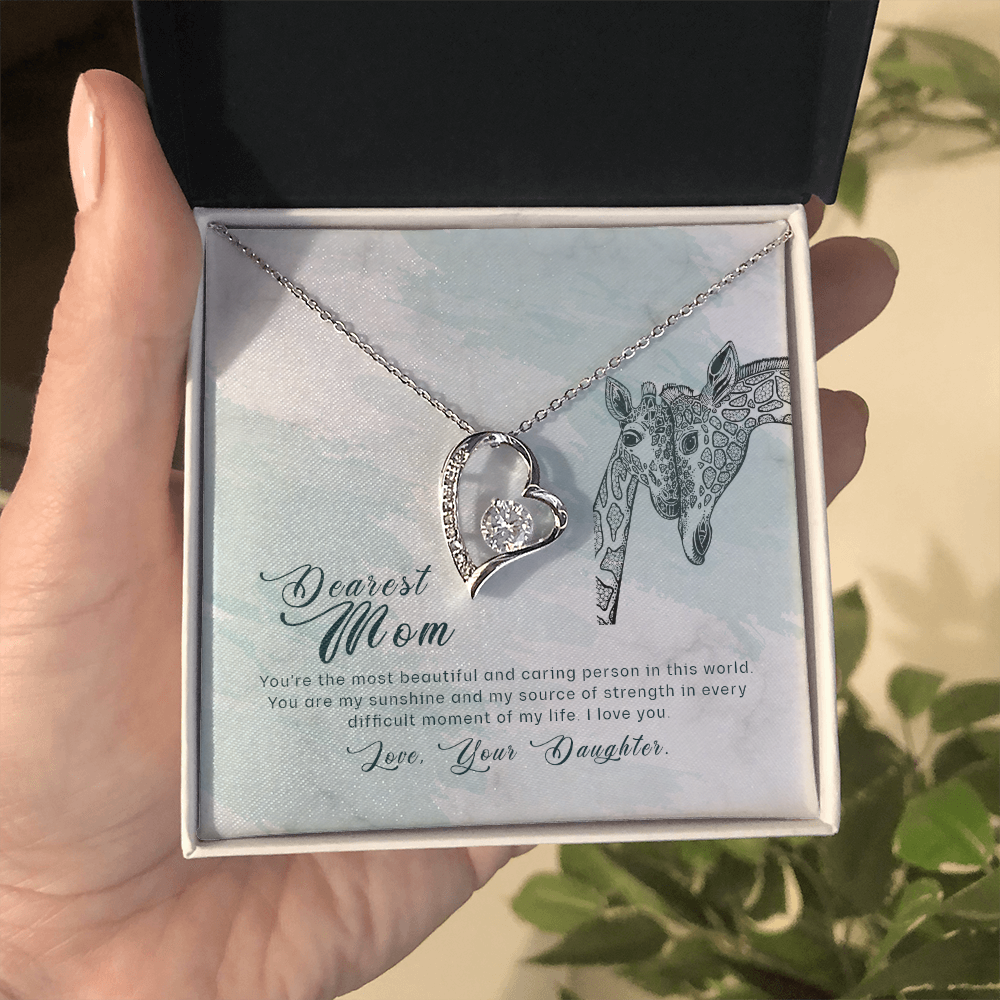 To Mom, With Endless Love – Heart Infinity Necklace